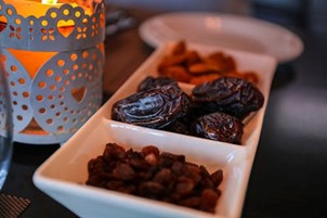 three bowls with dates
